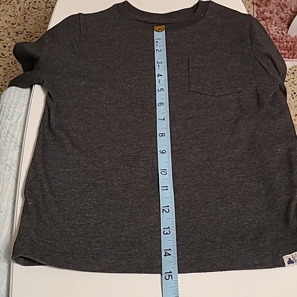 GAP KIDS Boys T-Shirt Size Dark Gray Size 5T Sleeve Crew Neck Cotton EUC